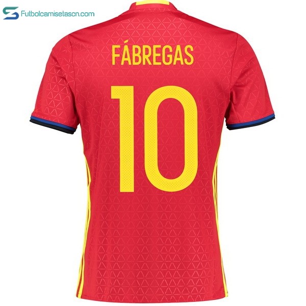Camiseta España 1ª Fabregas 2016